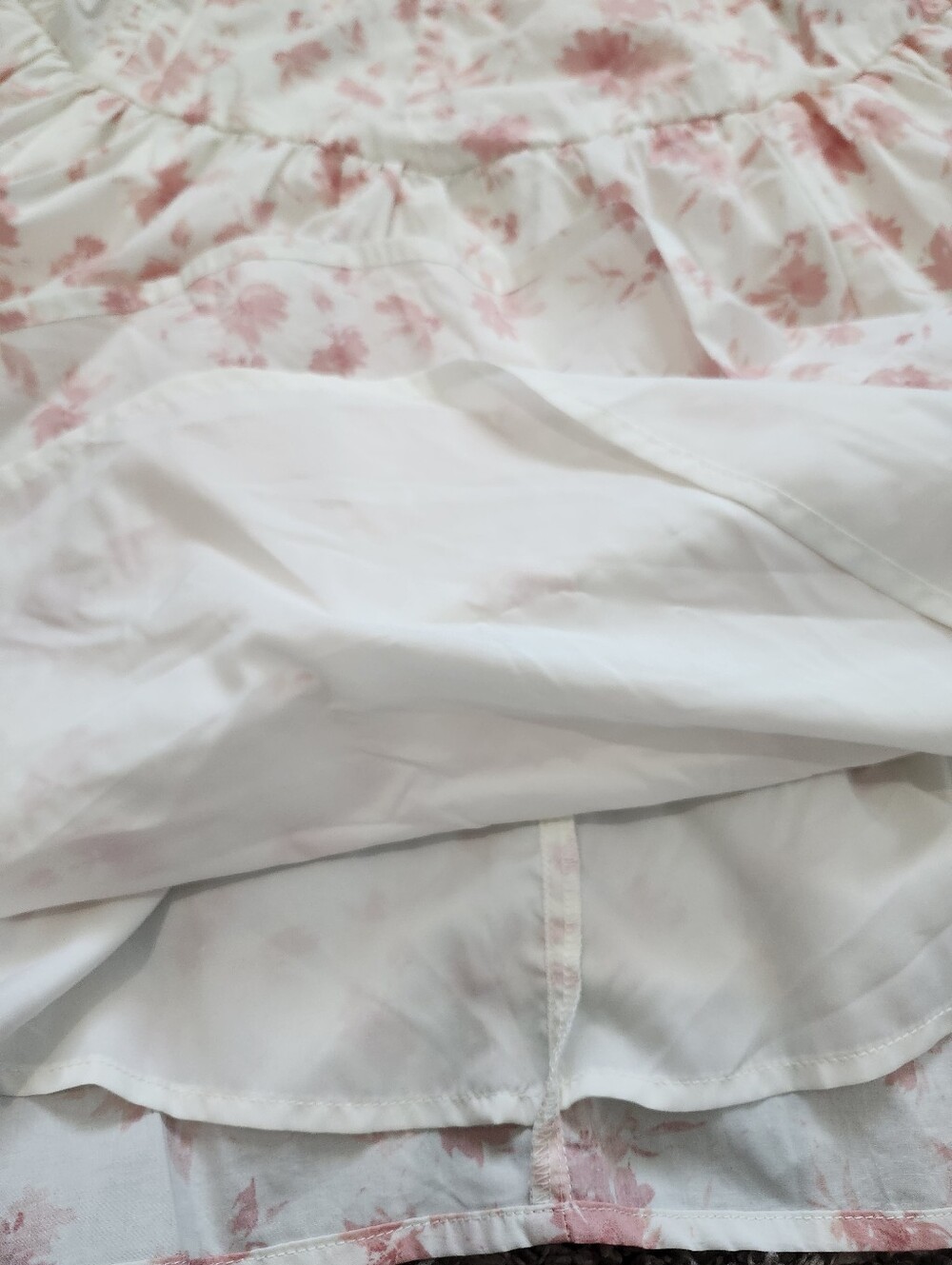Torrid Size 22 Corset Detail Adjustable Strap Mini Dress White With Pink Floral - Picture 5 of 10